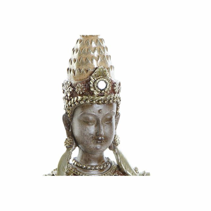 Figura Decorativa DKD Home Decor Dorado Marrón Buda Resina (13 x 7 x 27 cm) 1