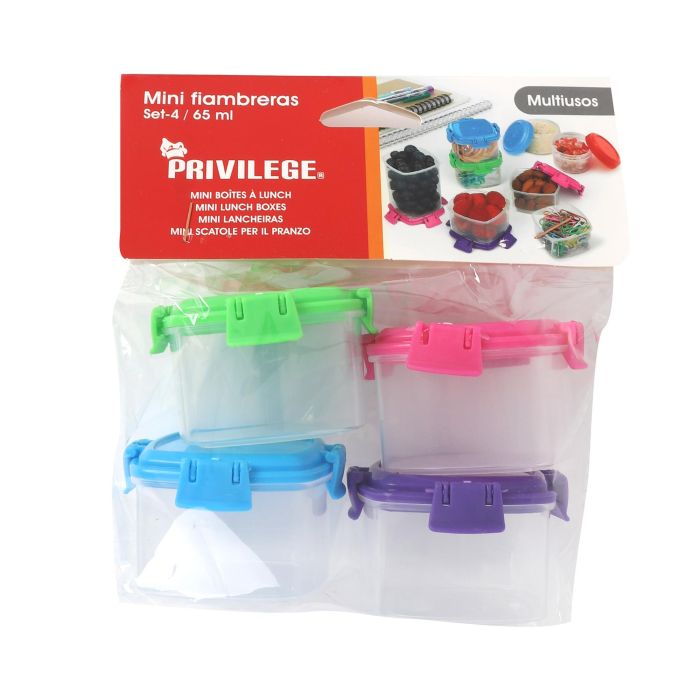 Set de 4 Mini Fiambreras 65 ml Privilege (24 Cajas) 1