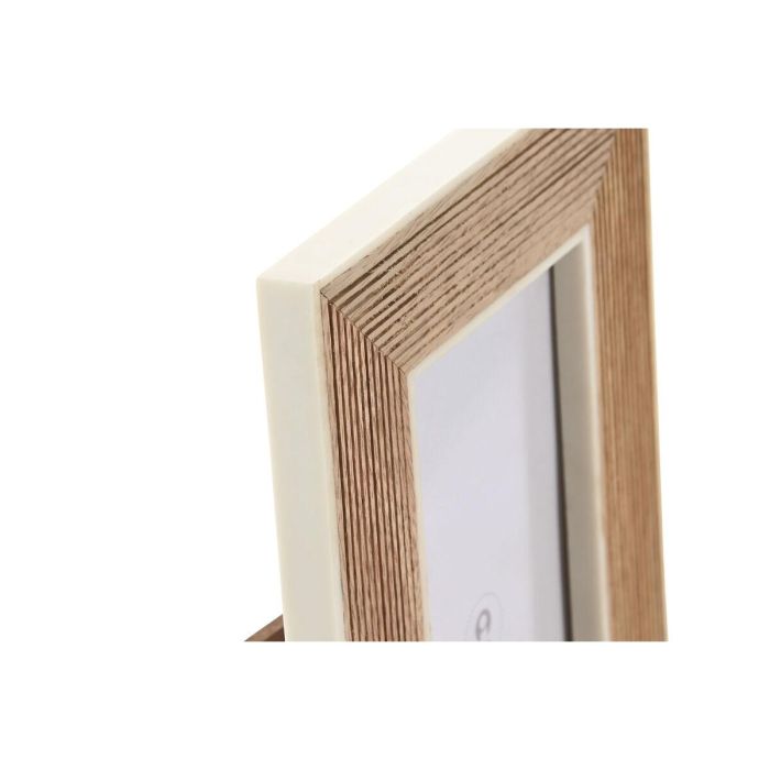 Marco Foto 10X15 Urban DKD Home Decor Natural Blanco 1.8 x 21.5 x 17 cm 2