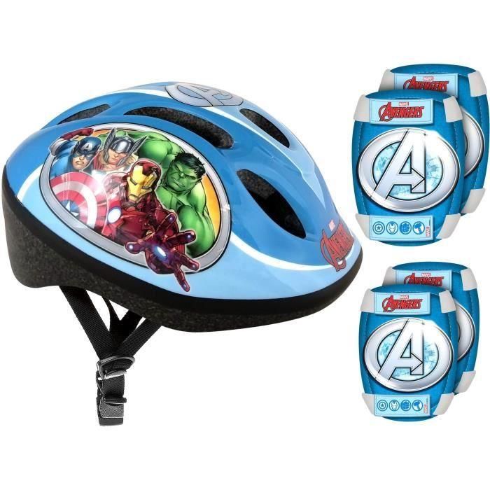 Paquete de protecciones AVENGERS - Casco - Rodilleras - Coderas Paquete de protecciones AVENGERS - Casco - Rodilleras - Coderas