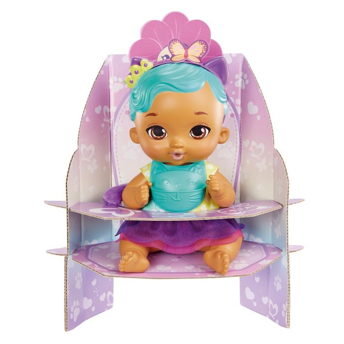 Mattel My Garden Baby Gatita Bebé Morado Hace Pipi HHL22 Muñeca +2 Años 1