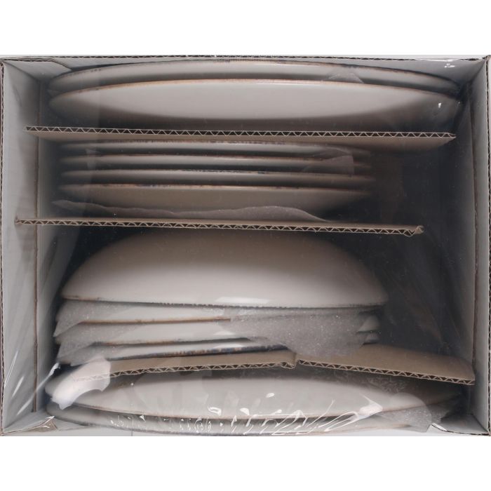 La Mediterranea Vajilla 12 Piezas Creta Monaco Ivory Brillo (2 Unidades) 6