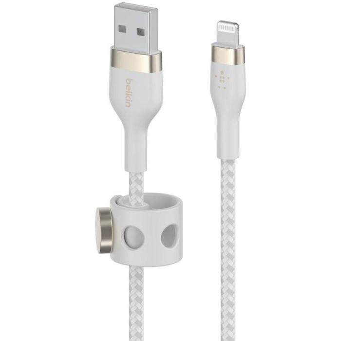Belkin PRO Flex Cable Lightning/USB-A, Apple Certificado, 3m, blanco 1 Belkin PRO Flex Cable Lightning/USB-A, Apple Certificado, 3m, blanco 1
