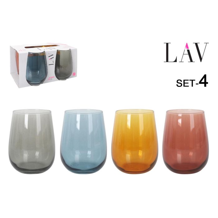 Set de 4 vasos Gaia 475 cc colores - LAV (6 Cajas) Set de 4 vasos Gaia 475 cc colores - LAV (6 Cajas)