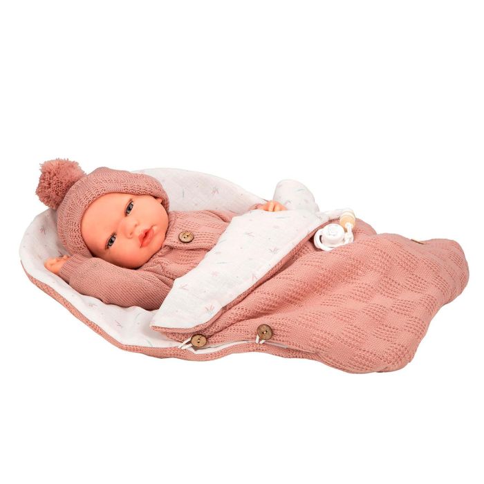Muñecas Arias Muñeca Reborn Elba Rosa con Saco de Dormir 40 cm para Niñas +3 Años 0 Muñecas Arias Muñeca Reborn Elba Rosa con Saco de Dormir 40 cm para Niñas +3 Años 0