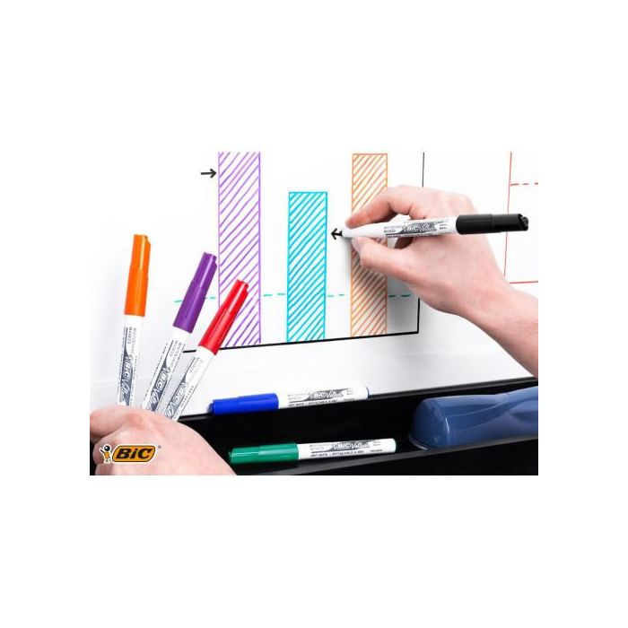 Velleda Marcador Pizarra Blanca 1741 Punta Redonda Estuche 8 Unidades Colores Surtidos 3