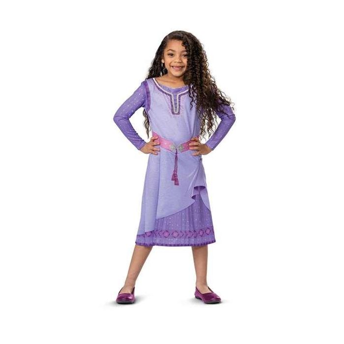 Disney Disfraz de Asha de la Película Wish Clásico para Niña de 7 a 8 Años en Color Morado 1