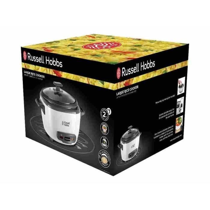 Olla arrocera - RUSSELL HOBBS - 27040-56 - 500 W - 3,3 L - 200 programas - 14 porciones - Blanca 1 Olla arrocera - RUSSELL HOBBS - 27040-56 - 500 W - 3,3 L - 200 programas - 14 porciones - Blanca 1
