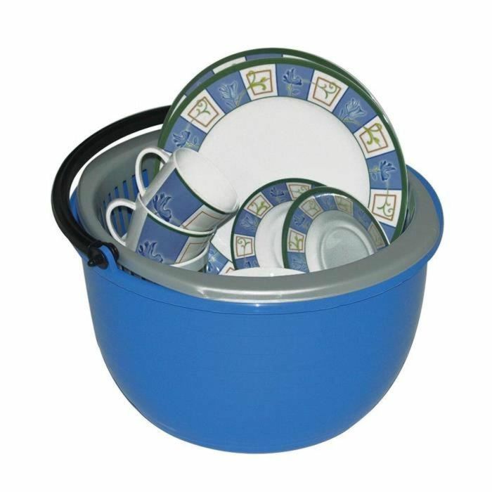 Cubo Redondo Multipropósito de Plástico Alimentario Resistente 14L, 35cm Diámetro 1