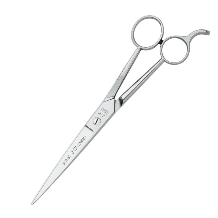 Tres Claveles Tijera Peluquería Ultra 7.5" Filo Microdentado Acero Inoxidable para Peluquero y Barbero
