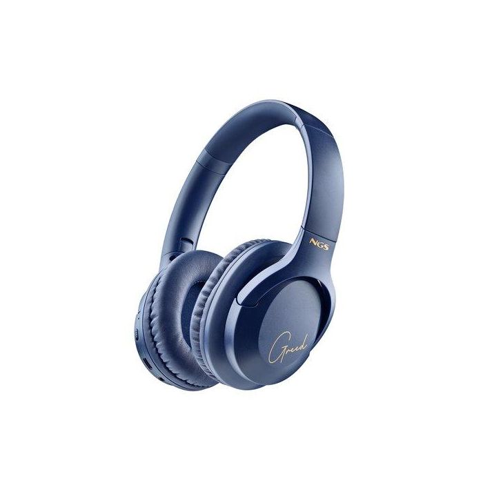 NGS ARTICAGREEDBLUE Auriculares Inalámbricos Bluetooth 5.1 con Micrófono Diadema Plegable Azules Hasta 12h Batería