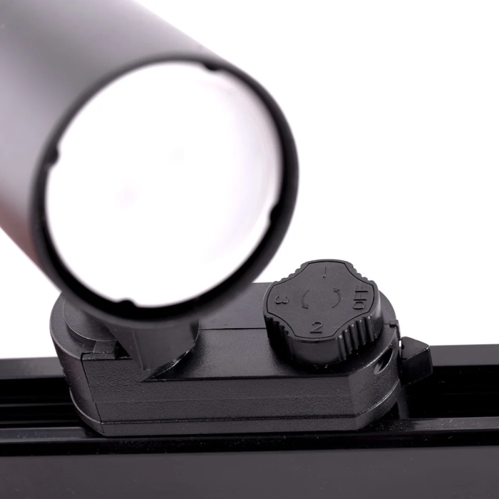 Lumiastra Foco Carril Trifásico 1xGU10 Negro Orientable para Tiendas y Exposiciones 2