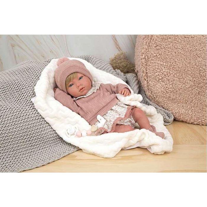 Muñeca reborn arias 40 cm abril rosa c/manta 1 Muñeca reborn arias 40 cm abril rosa c/manta 1