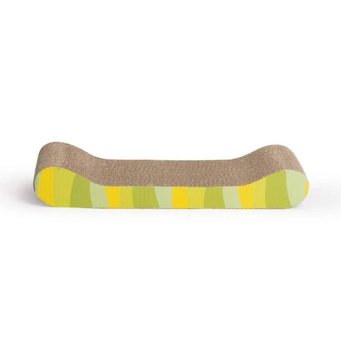 Rascador de cartón corrugado 49x22x75 cm cebra verde 1 Rascador de cartón corrugado 49x22x75 cm cebra verde 1