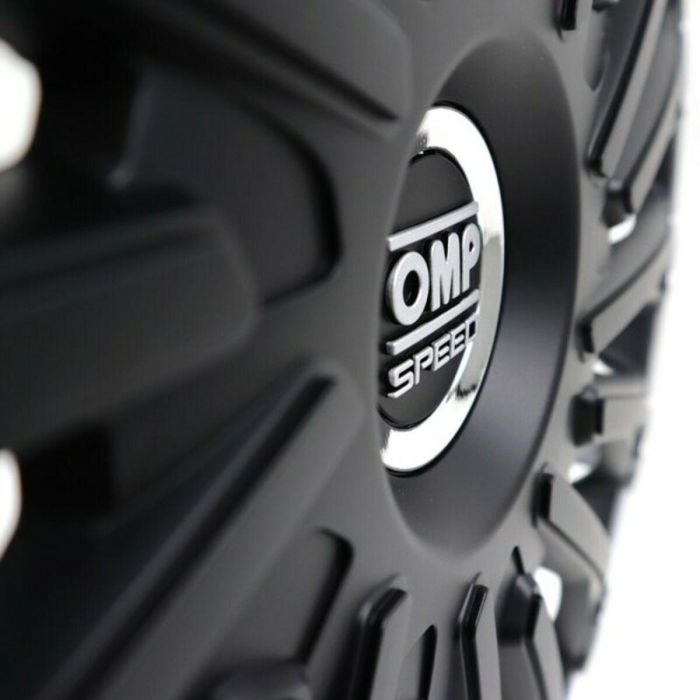 Tapacubos OMP Stinger Speed Negro Plateado 15" (4 uds) 6 Tapacubos OMP Stinger Speed Negro Plateado 15" (4 uds) 6