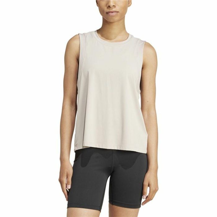 Camiseta de Tirantes Mujer Adidas Studio Beige 3