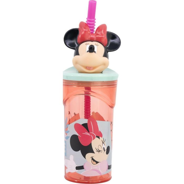 Vaso con Pajita Minnie Mouse CZ11337 Rosa 360 ml 3D 4