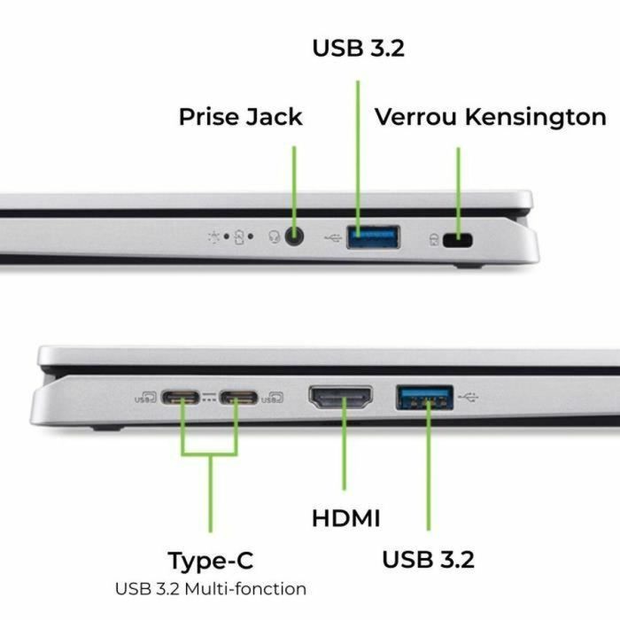 Portátil ACER Aspire Go AG14-71P-57Z6 - Windows 11 - Pantalla IPS WUXGA de 14'' - Intel Core i5-13420H - Gráficos Intel UHD - RAM 16 GB - SSD de 512 GB 2 Portátil ACER Aspire Go AG14-71P-57Z6 - Windows 11 - Pantalla IPS WUXGA de 14'' - Intel Core i5-13420H - Gráficos Intel UHD - RAM 16 GB - SSD de 512 GB 2