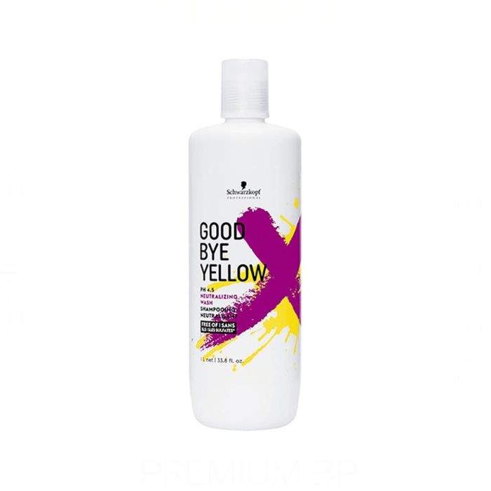 Schwarzkopf Goodbye Yellow Champú Neutralizante Matizante Bonding pH 4.5 para Rubios Fríos 1000 ml