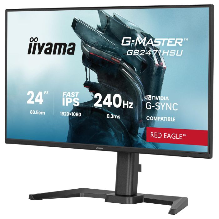 iiyama GB2471HSU-B1 Monitor Gaming 23.8" FHD Fast IPS 0.3ms MPRT 240 Hz USB-C Negro 4 iiyama GB2471HSU-B1 Monitor Gaming 23.8" FHD Fast IPS 0.3ms MPRT 240 Hz USB-C Negro 4