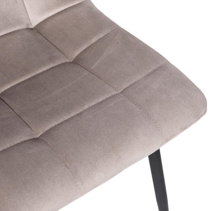 Home Deco Factory Silla Mateo Essentiel Taupé Poliéster Madera Hierro 45x52x88 cm 5