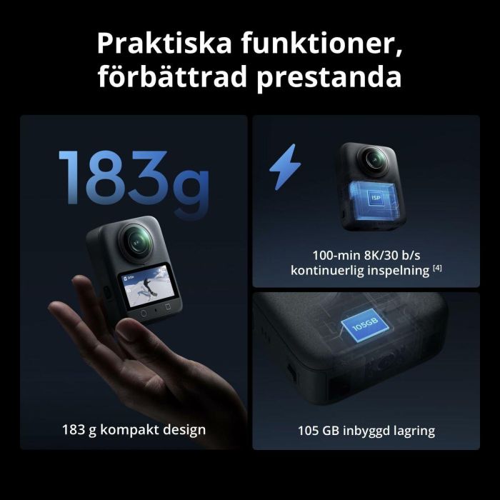 DJI Osmo Cámara 360° - Sensor 1, Vídeo Nativo 8K, Foto 360° 120 MP - AABDK18394 4