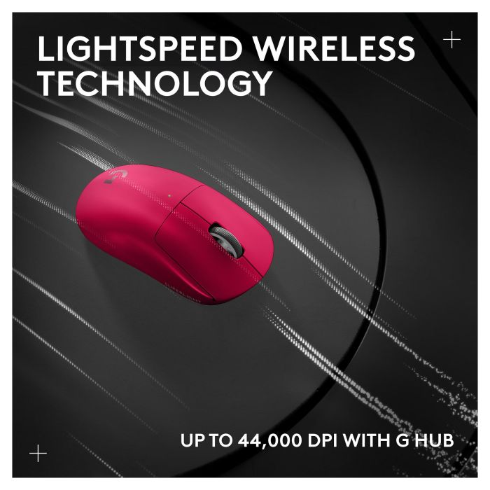 Logitech G PRO X Superlight 2 Ratón Gaming Inalámbrico Lightspeed MAGENTA, Óptico, 32000 DPI, 0.5 ms, Rosa Logitech G PRO X Superlight 2 Ratón Gaming Inalámbrico Lightspeed MAGENTA, Óptico, 32000 DPI, 0.5 ms, Rosa