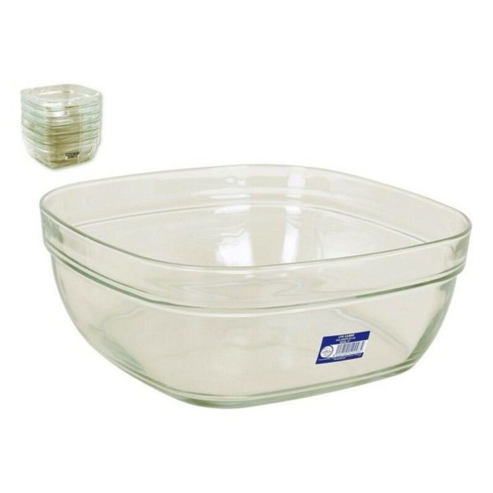 Duralex Ensaladera Apilable Lys 23 cm 3L Transparente Cuadrada (12 Unidades)