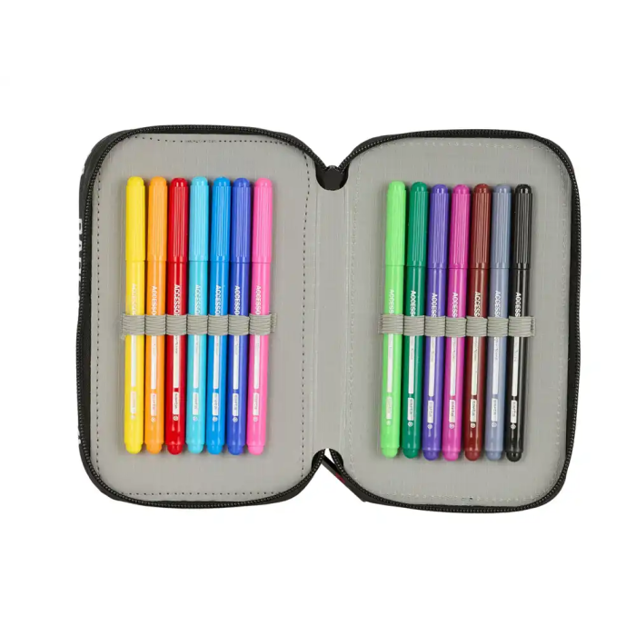 Safta Plumier Escolar Triple Cremallera 37 Piezas F.C. Barcelona 195x125x55 mm 5