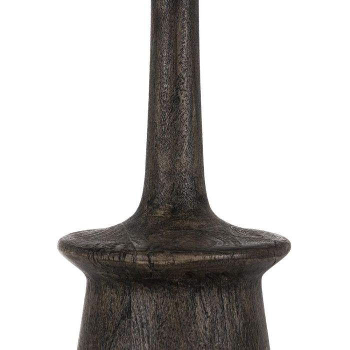 Base Lámpara Mesa Marrón Madera de Mango 18 X 18 X 35 cm