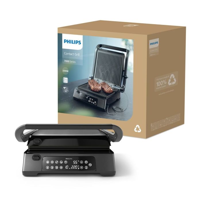 Parrilla Eléctrica Philips HD6307/70 2200 W 4 Parrilla Eléctrica Philips HD6307/70 2200 W 4
