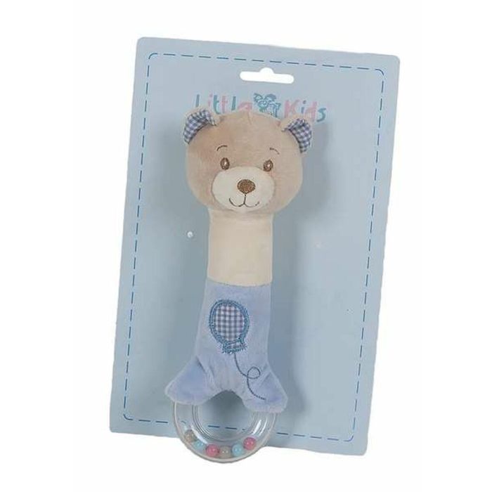 Creaciones Llopis Pito Sonajero Infantil de Peluche Oso Vichy Azul con Bolitas Sonoras, 20 cm, Poliéster, para Niños +3 Años Creaciones Llopis Pito Sonajero Infantil de Peluche Oso Vichy Azul con Bolitas Sonoras, 20 cm, Poliéster, para Niños +3 Años