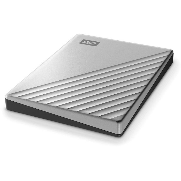WD Disco Duro Externo Portátil 5TB USB 3.1 Tipo C con Adaptador USB-A, Cifrado AES 256-bit, Copia Seguridad Automática para Mac, Plata 3