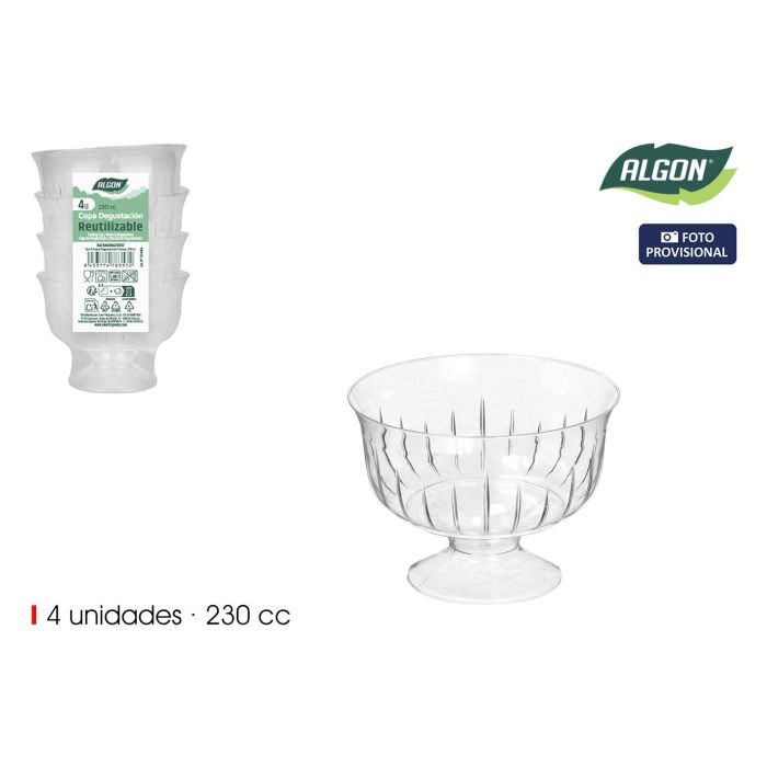 Set de 4 Copas de Degustación Transparentes 230 cc Algon - Inde (24 Cajas) Set de 4 Copas de Degustación Transparentes 230 cc Algon - Inde (24 Cajas)