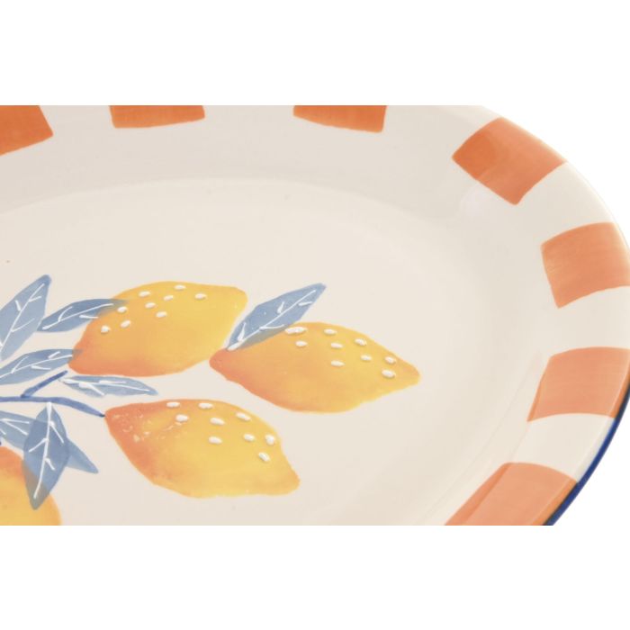 Bandeja Mediterraneo DKD Home Decor Amarillo Azul 26 x 3.3 x 35 cm (2 Unidades) 1