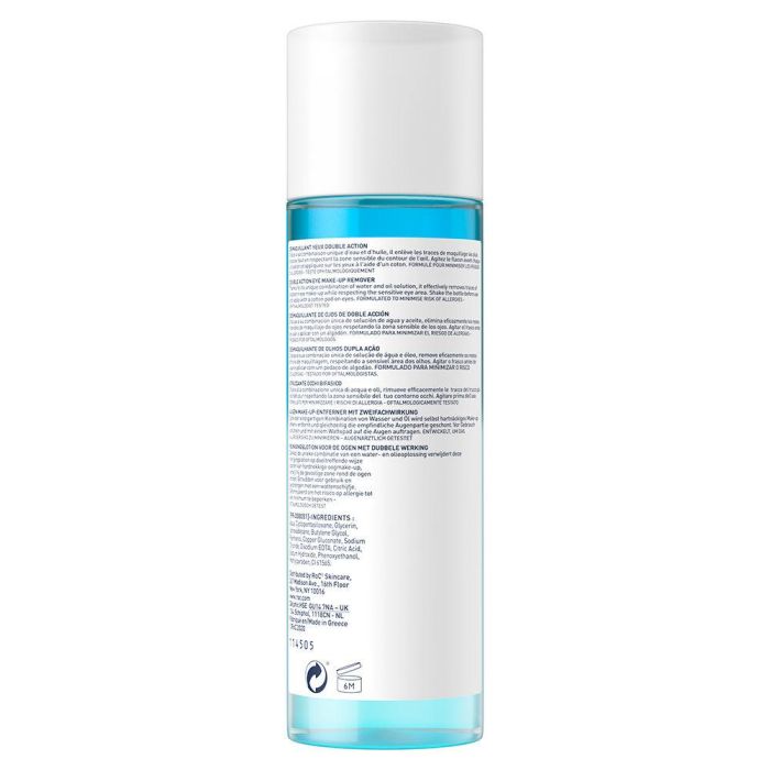 Roc Desmaquillante Ojos Doble Acción Bifásico para Todo Tipo de Pieles/Sensible 125 ml 1