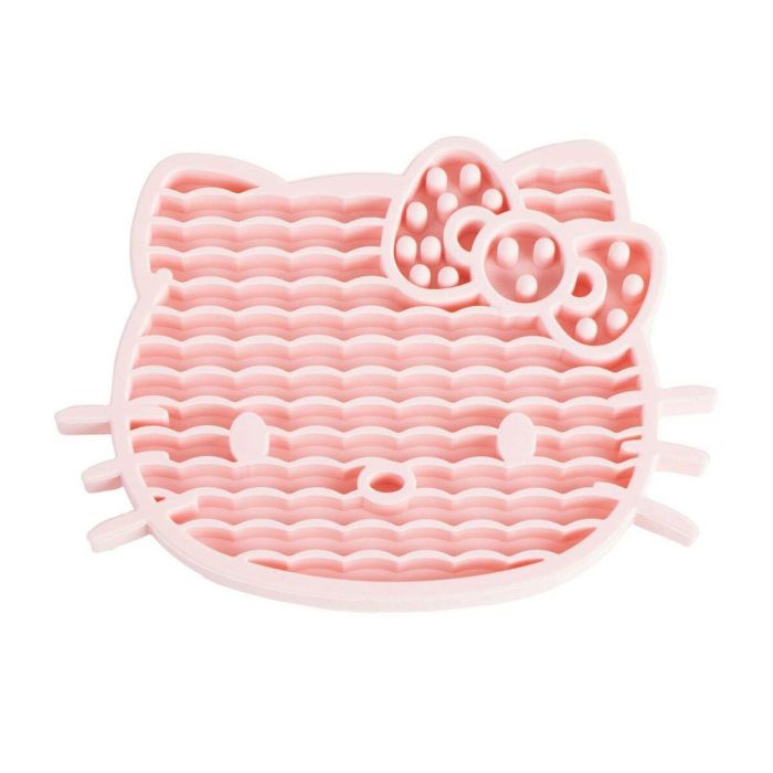 Hello Kitty Comedero de Silicona para Perro, Cuenco Rosa para Mascotas con Diseño Oficial Hello Kitty, 18.5 x 12.7 x 2.0 cm