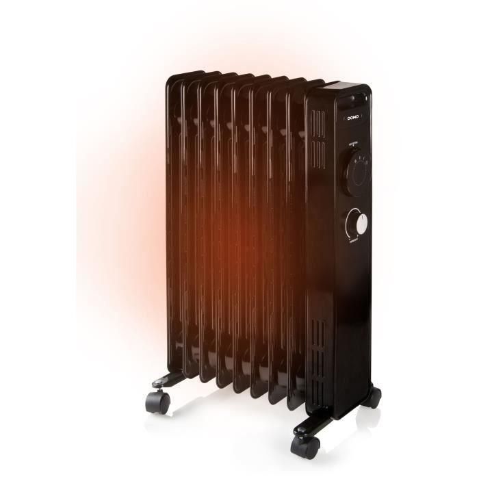 Radiador de aceite - 2000 W - DOMO - DO7327R - 42,5 x 28 x 64 cm - Negro 5 Radiador de aceite - 2000 W - DOMO - DO7327R - 42,5 x 28 x 64 cm - Negro 5