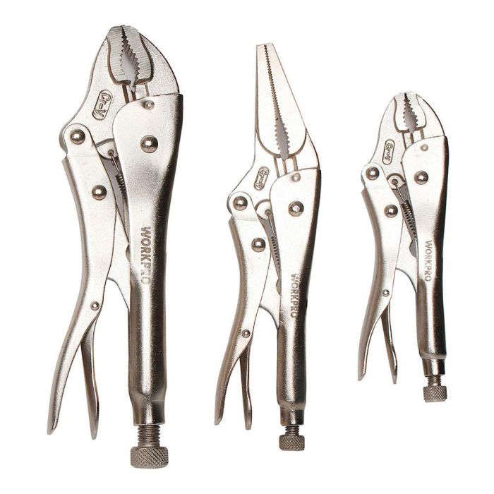 Alicates de presión, juego 3 piezas 0 Alicates de presión, juego 3 piezas 0