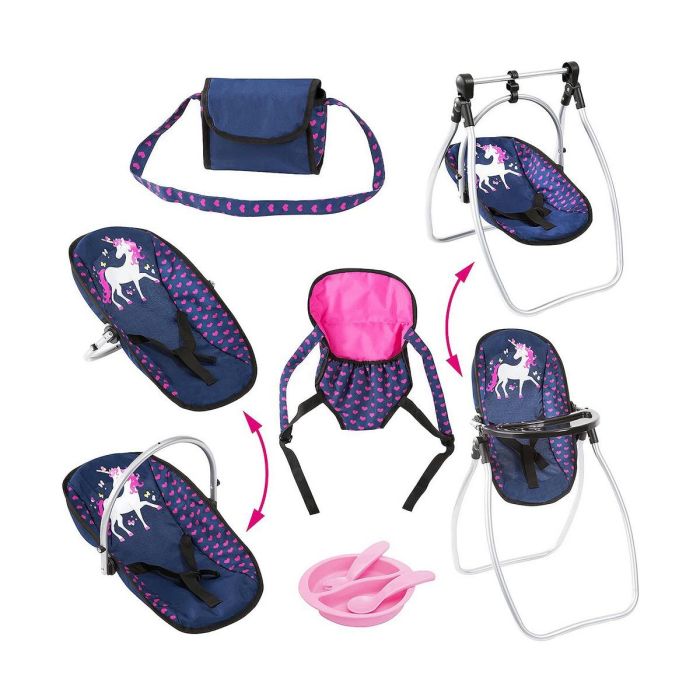 Set cuidados muñeca bebé set 9 en 1 azul marino 1 Set cuidados muñeca bebé set 9 en 1 azul marino 1