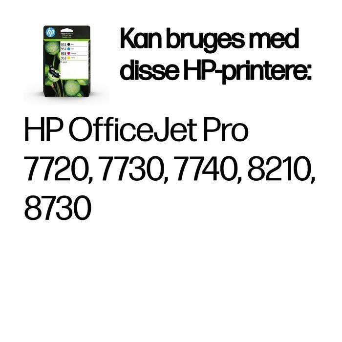 HP Tinta Bk C M Y Pack 4 Cartuchos Nº 953 para Officejet Pro 7700 8200 8700 Series 5