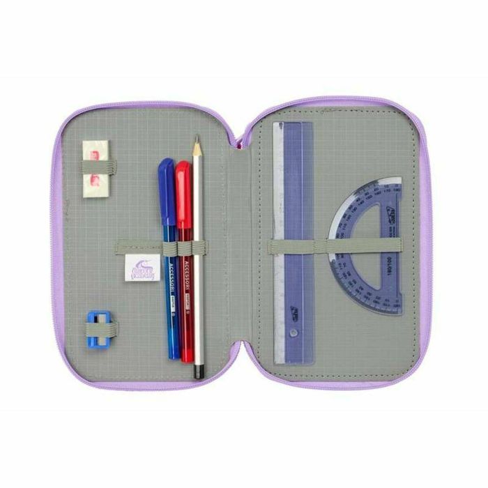 Plumier Triple Unicorn Academy Lila 12,5 x 19,5 x 5,5 cm 37 Piezas 3