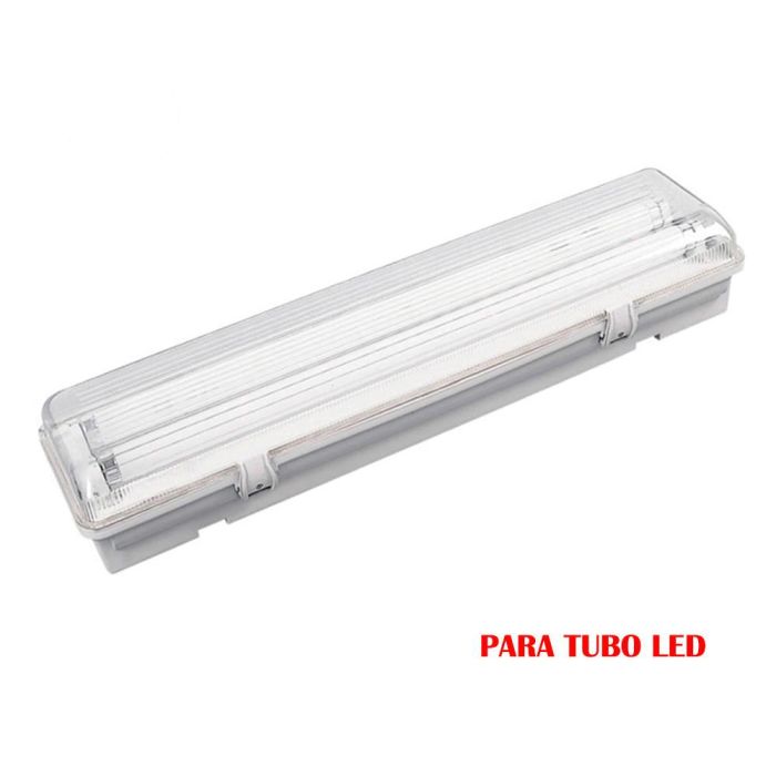 Pantalla fluorescente estanca para tubo de led 2x18w (eq. 36 W) 220v 126cm ip65 edm