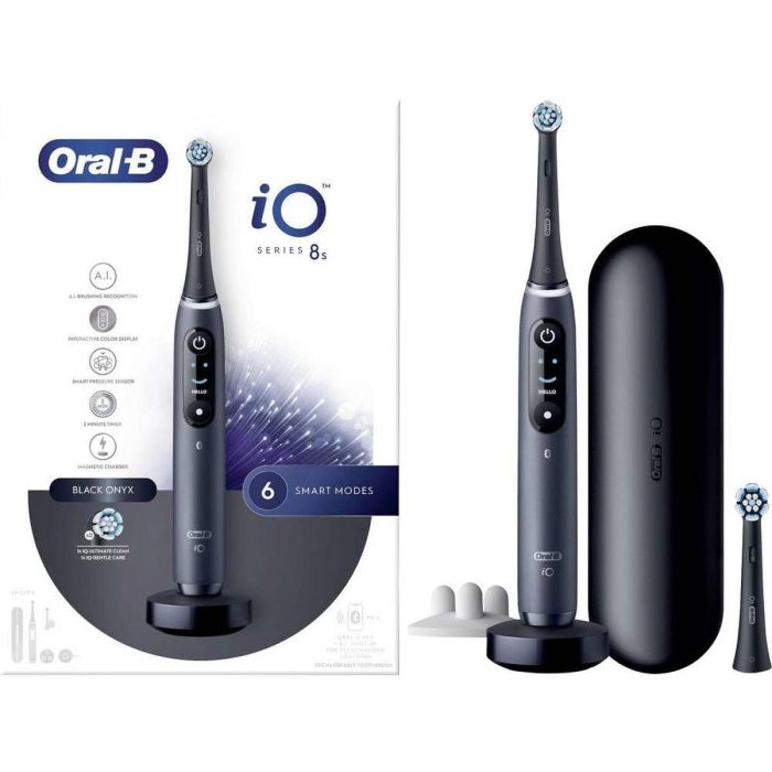 Oral-B iO 8S Cepillo Dental Vibratorio Adulto Negro con 6 Modos de Cepillado (Cuidados Diarios, Blanqueador, Encías, Sensible) 4