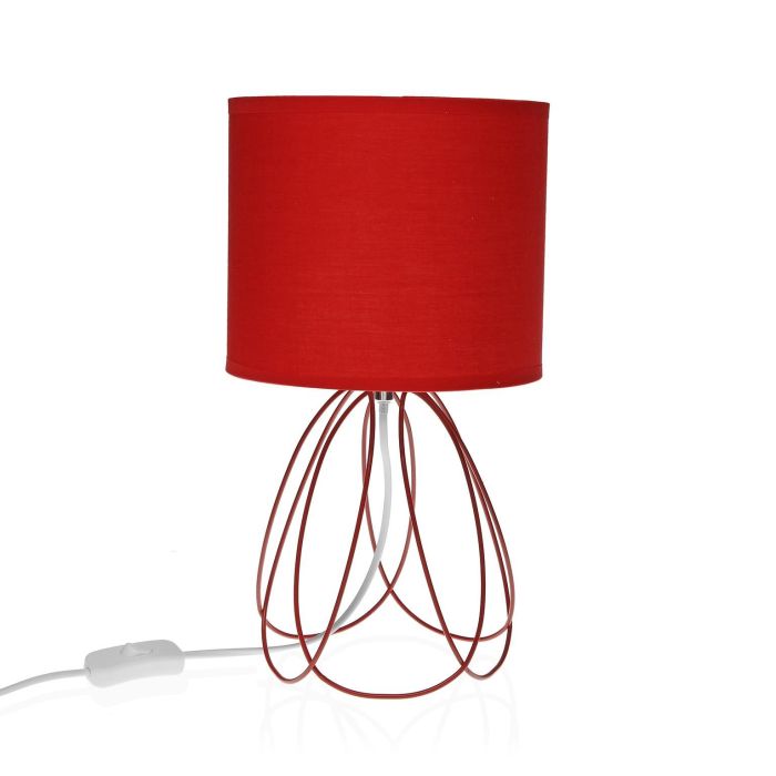 Lampara De Mesa Mila Roja Versa 20X36CM (2 Unidades) Lampara De Mesa Mila Roja Versa 20X36CM (2 Unidades)