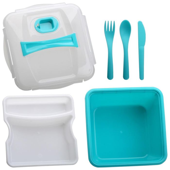 Cook Concept Fiambrera Take Away Con Plato Y Cubiertos Colores Surtidos 4 Cook Concept Fiambrera Take Away Con Plato Y Cubiertos Colores Surtidos 4
