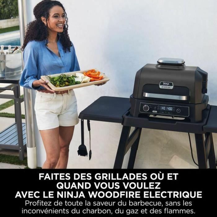 Ninja OG850EU Barbacoa y Ahumador Eléctrico para Exterior Woodfire Pro XL con Termómetro y Freidora de Aire 1 Ninja OG850EU Barbacoa y Ahumador Eléctrico para Exterior Woodfire Pro XL con Termómetro y Freidora de Aire 1