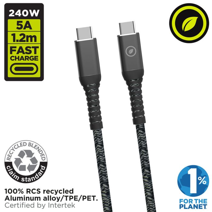 muvit for change cable Tipo C a Tipo C 5A/240W 1.2m resistente negro 7 muvit for change cable Tipo C a Tipo C 5A/240W 1.2m resistente negro 7