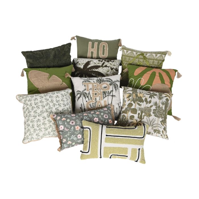 Cojin Boho DKD Home Decor Verde Multicolor 5 x 45 x 45 cm 4 Cojin Boho DKD Home Decor Verde Multicolor 5 x 45 x 45 cm 4
