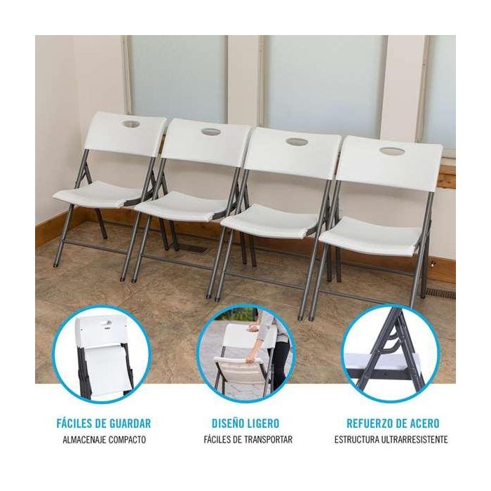 Lifetime Silla plegable pack de 4 50x58x83 cm 1 Lifetime Silla plegable pack de 4 50x58x83 cm 1
